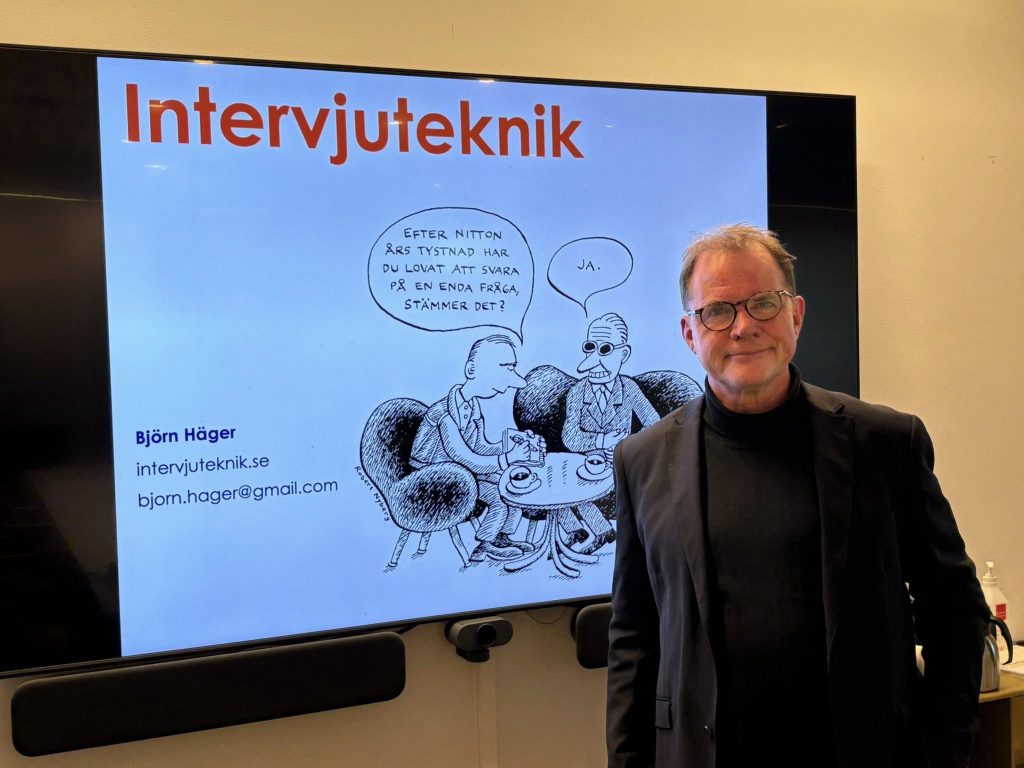 Björn Häger föreläser om intervjuteknik